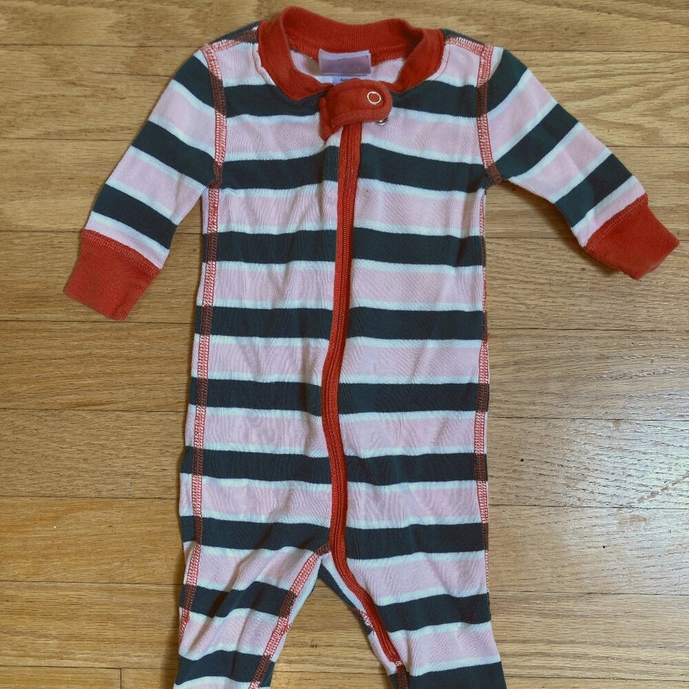 Hanna Andersson 0-3 Month Bold Stripe Baby Sleeper Pajamas in 100% Cotton